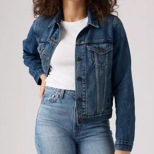Levi's Classic Women’s Blue Denim Original Trucker Jacket Size XL
